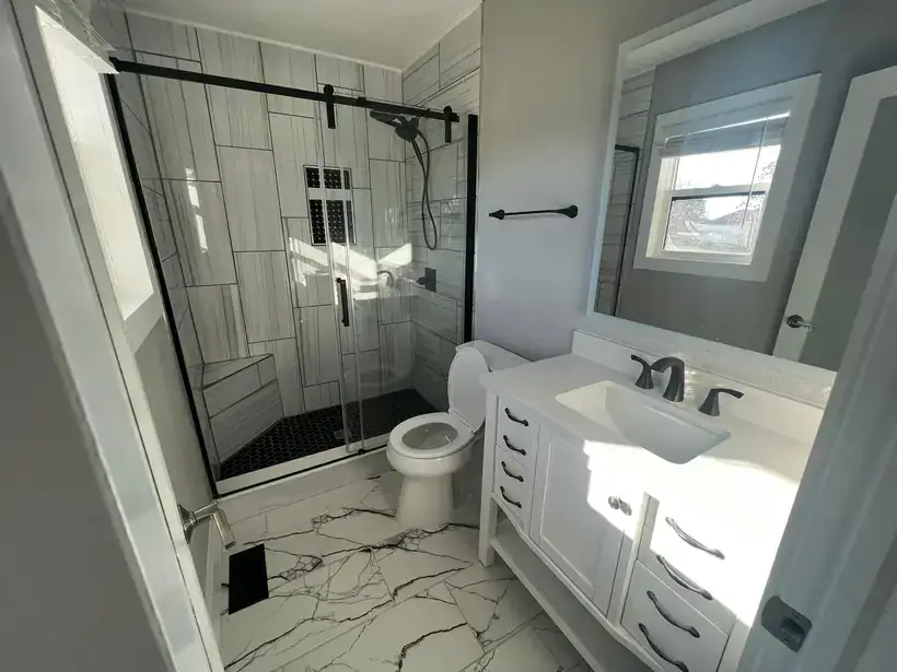 Finished remodeled bathroom